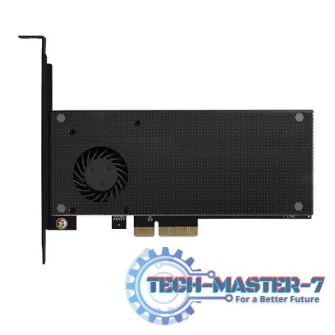 PCEM2-DC Adapter wewnętrzny PCIe x4, 1x M.2 NVMe M-key + 1x SATA B-key slot, chłodnica, SP & LP + radiator