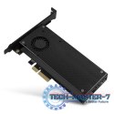 PCEM2-DC Adapter wewnętrzny PCIe x4, 1x M.2 NVMe M-key + 1x SATA B-key slot, chłodnica, SP & LP + radiator
