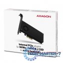 PCEM2-DC Adapter wewnętrzny PCIe x4, 1x M.2 NVMe M-key + 1x SATA B-key slot, chłodnica, SP & LP + radiator