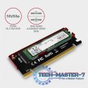 PCEM2-S Adapter wewnętrzny PCIe x16, 1x M.2 NVMe M-key slot aluminiowa osłona