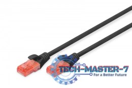 Patch cord U/UTP kat.6 PVC 3m czarny