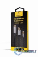 Adapter HDMI do DP 4K M 60Hz USB-A powered