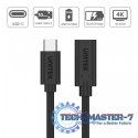 Przedłużacz USB-C 3.1 GEN 2; 4K; PD 100W; 0,5m; M/F; C14086BK