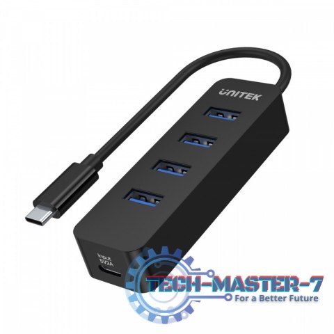 HUB USB-C; 4x USB-A 3.1; Aktywny; 10W; H1117B