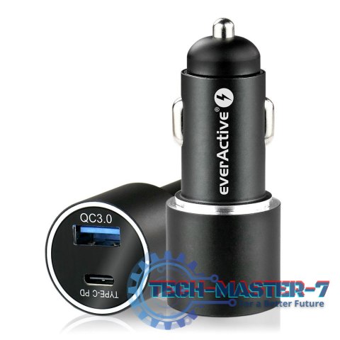 Ładowarka samochodowa CC-20Q USB QC3.0 oraz USB-C PD 36W