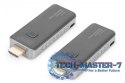 Przedłużacz/Extender HDMI bezprzewodowy 50m 1080p 60Hz FHD 5GHz, audio (zestaw)