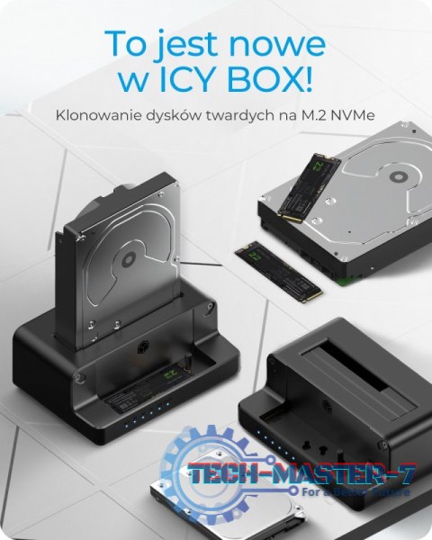 Stacja dokująca i klonująca IB-2914MSCL-C31 2,5 i 3,5 cala na M.2 NVMe Stacja dokująca i klonująca IB-2914MSCL-C31 2,5 i 3,5 cala na M.2 NVMe