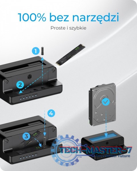 Stacja dokująca i klonująca IB-2914MSCL-C31 2,5 i 3,5 cala na M.2 NVMe Stacja dokująca i klonująca IB-2914MSCL-C31 2,5 i 3,5 cala na M.2 NVMe
