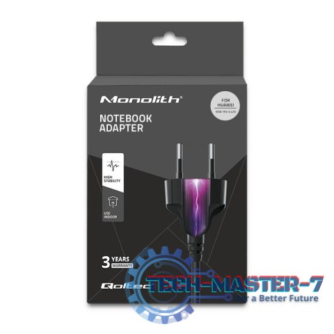 Zasilacz do Huawei 65W | 19V | 3.42A | 4.0*1.7 |+kabel zasilający Zasilacz do Huawei 65W | 19V | 3.42A | 4.0*1.7 |+kabel zasilający