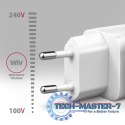 ACU-PQ30W Ładowarka sieciowa PD & QC 30W, QC3.0,4.0/AFC/FCP/PPS/Apple Biała