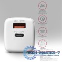 ACU-PQ30W Ładowarka sieciowa PD & QC 30W, QC3.0,4.0/AFC/FCP/PPS/Apple Biała