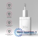 ACU-PQ30W Ładowarka sieciowa PD & QC 30W, QC3.0,4.0/AFC/FCP/PPS/Apple Biała