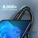 BUCM-AM20AB Kabel USB-C - USB-A, 2m, USB 2.0, 3A, ALU, oplot, Czarny