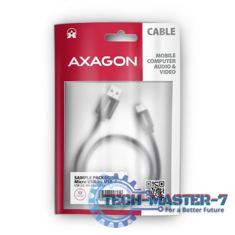 BUMM-AM10AB Kabel MicroUSB - USB-A, 1m, USB 2.0, 2.4A, ALU, oplot, Czarny BUMM-AM10AB Kabel MicroUSB - USB-A, 1m, USB 2.0, 2.4A, ALU, oplot, Czarny