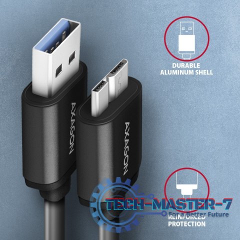 BUMM3-AM10AB Kabel Micro-B USB USB-A 3.2 Gen 1, 1m, 3A, ALU, PVC Czarny BUMM3-AM10AB Kabel Micro-B USB USB-A 3.2 Gen 1, 1m, 3A, ALU, PVC Czarny