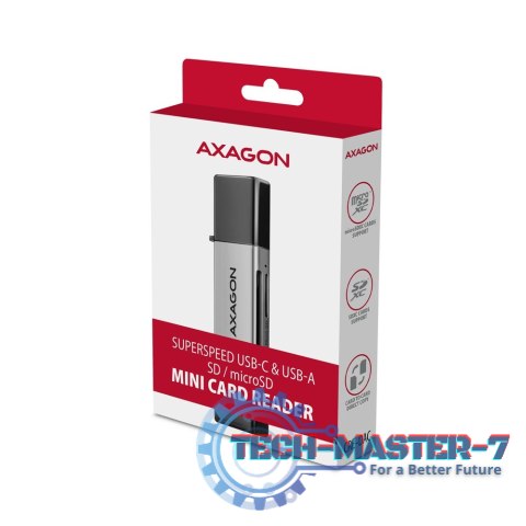 CRE-DAC Czytnik kart zewnętrzny USB3.2 Gen 1 Type-C + Type-A SD/microSD CRE-DAC Czytnik kart zewnętrzny USB3.2 Gen 1 Type-C + Type-A SD/microSD