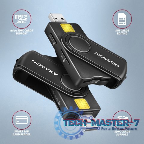 CRE-SMP2A Czytnik kart identyfikacyjnych & SD/microSD/SIM card PocketReader USB CRE-SMP2A Czytnik kart identyfikacyjnych & SD/microSD/SIM card PocketReader USB