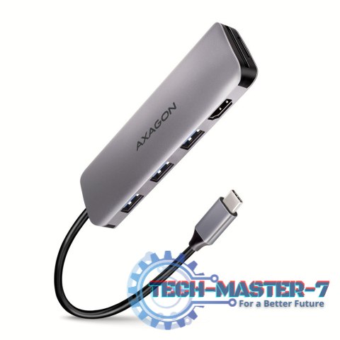 HMC-HCR3A Wieloportowy hub 3x USB-A + HDMI + SD/microSD, USB-C 3.2 Gen1, 20cm USB-C kabel