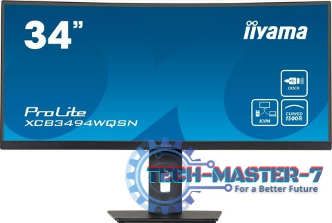Monitor 34 cale XCB3494WQSN-B5 VA,UWQHD,1500R,USB-cDock,KVM,HAS(150mm)