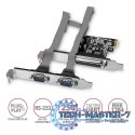 PCEA-PSN Kontroler PCIe 1x port równoległy LPT + 2x port szeregowy RS232 250 kbps, w zestawie SP & LP