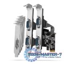 PCEA-S4N Kontroler PCIe 4x port szeregowy RS232 250 kbps, w zestawie SP & LP
