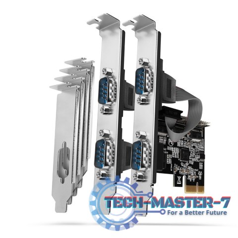 PCEA-S4N Kontroler PCIe 4x port szeregowy RS232 250 kbps, w zestawie SP & LP