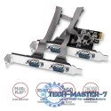 PCEA-S4N Kontroler PCIe 4x port szeregowy RS232 250 kbps, w zestawie SP & LP