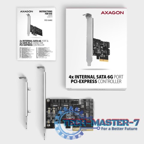 PCES-SA4X4 Kontroler PCIe 4x wewnętrzny port SATA 6G, ASM1164, SP & LP PCES-SA4X4 Kontroler PCIe 4x wewnętrzny port SATA 6G, ASM1164, SP & LP