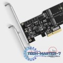 PCES-SA4M2 Kontroler PCIe 2x wewnętrzny port SATA 6G + 2x wewnętrzny port M.2 B-key SATA, SP & LP