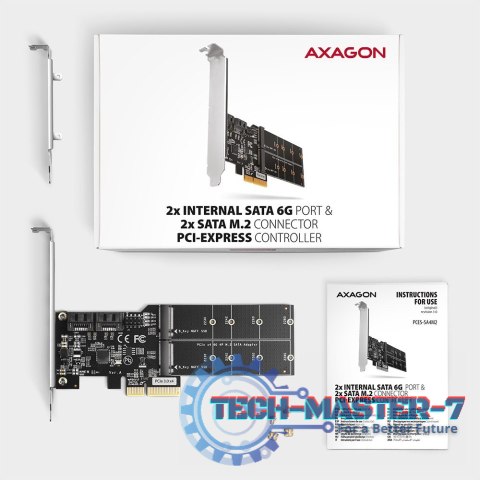 PCES-SA4M2 Kontroler PCIe 2x wewnętrzny port SATA 6G + 2x wewnętrzny port M.2 B-key SATA, SP & LP PCES-SA4M2 Kontroler PCIe 2x wewnętrzny port SATA 6G + 2x wewnętrzny port M.2 B-key SATA, SP & LP