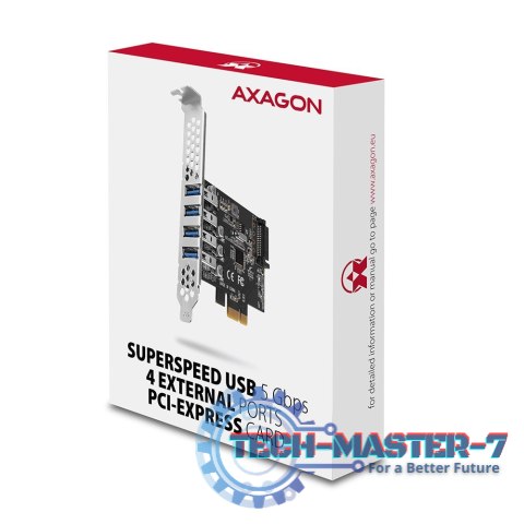 PCEU-43RS Kontroler PCIe 4x port USB 3.2 GEN 1, UASP, chipset Renesas, 15-pin SATA zasilacz, dual power PCEU-43RS Kontroler PCIe 4x port USB 3.2 GEN 1, UASP, chipset Renesas, 15-pin SATA zasilacz, dual power