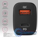 PWC-PQ38 Ładowarka samochodowa PD & QUICK 38W, 2x port (USB-A + USB-C), PD3.0/QC3.0/AFC/FCP/Apple