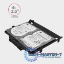 RHD-435 Ramka metalowa do montażu 4x 2.5" HDD (2x 2.5" HDD/SSD & 1x 3.5" HDD) w pozycji 5.25" Czarna