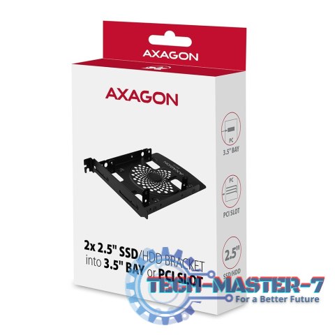 RHD-P25 Ramka metalowa do montażu 2x 2.5" HDD w pozycji 3.5" lub pozycji PCI Czarna RHD-P25 Ramka metalowa do montażu 2x 2.5" HDD w pozycji 3.5" lub pozycji PCI Czarna