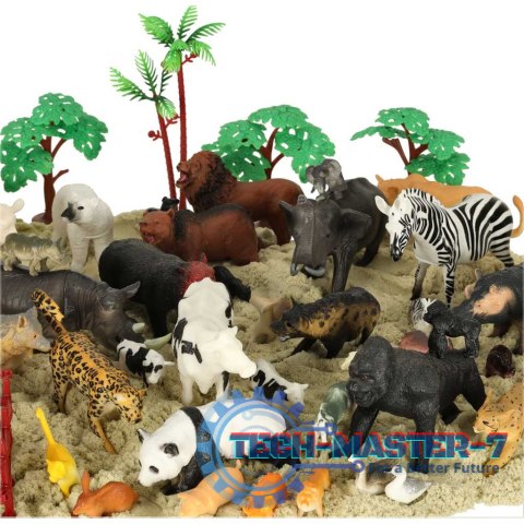 Figurki zwierząt zwierzęta zoo safari farma akcesoria skrzynka 59 el. Figurki zwierząt zwierzęta zoo safari farma akcesoria skrzynka 59 el.