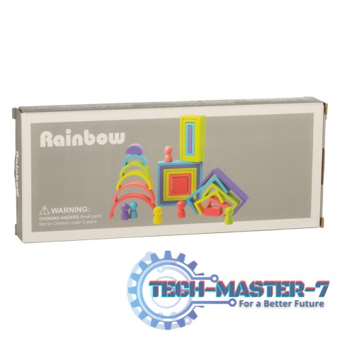 Klocki drewniane edukacyjne układanka tęcza puzzle montessori tęcza kolorowe Klocki drewniane edukacyjne układanka tęcza puzzle montessori tęcza kolorowe