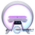 Lampka LED Gamingowa RGB głośnik ładowarka indukcyjna radio budzik zegar