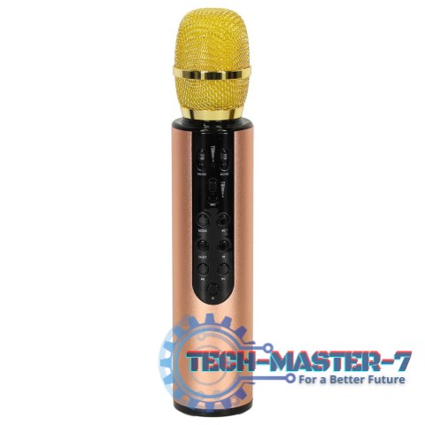 Mikrofon bezprzewodowy do karaoke Bluetooth złoty Mikrofon bezprzewodowy do karaoke Bluetooth złoty