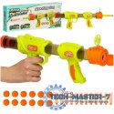 Pistolet na kulki karabin na piankowe naboje solidny dla dzieci gra 2w1 zielony