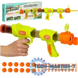 Pistolet na kulki karabin na piankowe naboje solidny dla dzieci gra 2w1 zielony