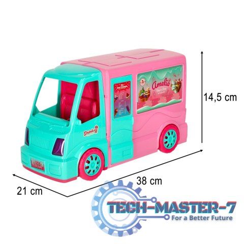 Samochód dla lalek kamper food truck zestaw 21 el. Samochód dla lalek kamper food truck zestaw 21 el.