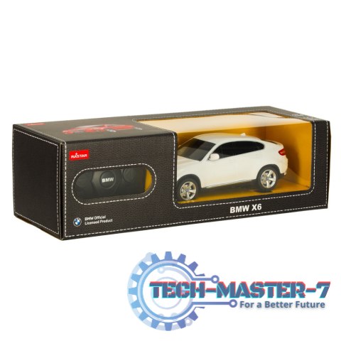 Samochód zdalnie sterowany Rastar 31700 BMW X6 1:24 biały Samochód zdalnie sterowany Rastar 31700 BMW X6 1:24 biały