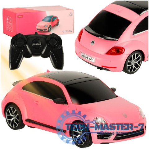 Samochód zdalnie sterowany Rastar 76200-4 Volkswagen Beetle-UV 1:24 różowy