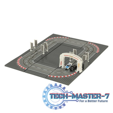 Tor samochodowy wyścigowy policyjny elektryczny + 2 auta klocki konstrukcyjne GD-01 Tor samochodowy wyścigowy policyjny elektryczny + 2 auta klocki konstrukcyjne GD-01