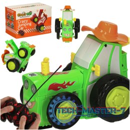 Traktor ciągnik zdalnie sterowany na pilota RC skaczący tańczący dźwięk zielony