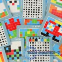 Układanka kreatywna logiczna klocki puzzle mozaika 175 elementów