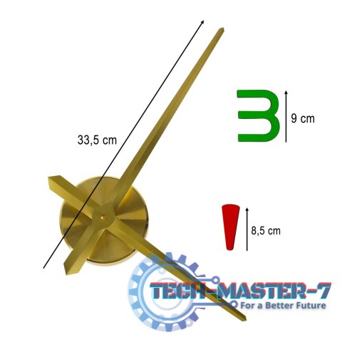 Zegar ścienny naklejany DIY regulowany 80-90 cm złoty kolorowy 4 cyfry Zegar ścienny naklejany DIY regulowany 80-90 cm złoty kolorowy 4 cyfry