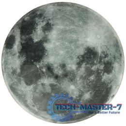 Zegar ścienny planeta księżyc z wyświetlaczem LED 32 cm szary