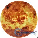 Zegar ścienny planeta mars z wyświetlaczem LED 32 cm pomarańczowy
