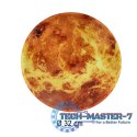Zegar ścienny planeta mars z wyświetlaczem LED 32 cm pomarańczowy